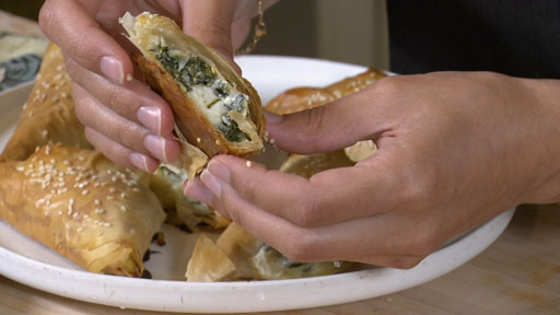 Spanakopita with Tzatziki