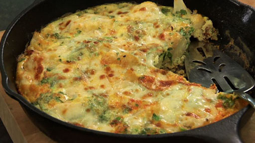 Cauliflower & Chorizo Frittata Screenshot from America's Heartland Season 11 Episode 03