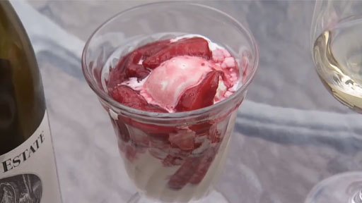 Pinot & Strawberries Ice Cream Sundaes Screenshot from America's Heartland Season 7 Episode 03