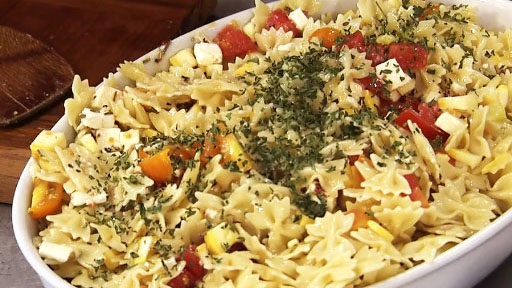 Pasta with Seasoned Feta Screenshot from America's Heartland Season 7 Episode 11