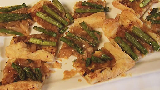 Caramelized Onion & Asparagus Tart Screenshot from America's Heartland Season 8 Episode 01