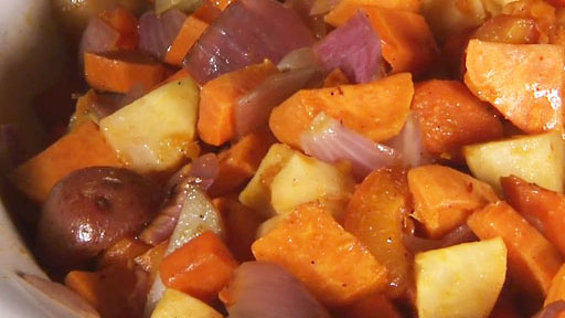 Apricot Roasted Root Vegetables Screenshot from America's Heartland Season 8 Episode 07