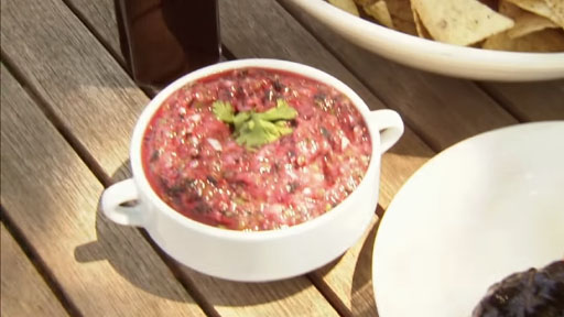 Sweet & Spicy Blueberry Salsa Screenshot from America's Heartland Season 8 Episode 09