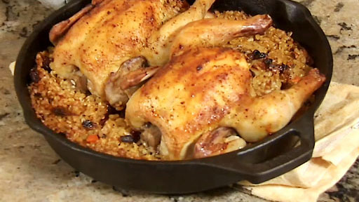 Rice Pilaf-Stuffed Cornish Hens Screenshot from America's Heartland Season 9 Episode 04