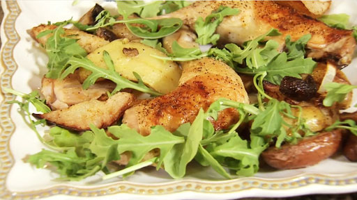 Roasted Chicken Quarters with Pears Screenshot from America's Heartland Season 9 Episode 06