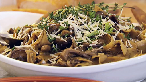 Wild Mushroom Pasta Screenshot from America's Heartland Season 9 Episode 08