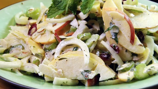 Apple, Fennel & Celery Salad Screenshot from America's Heartland Season 9 Episode 16