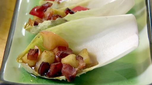 Endive Boats with Sautéed Apple & Bacon Screenshot from America's Heartland Season 9 Episode 16